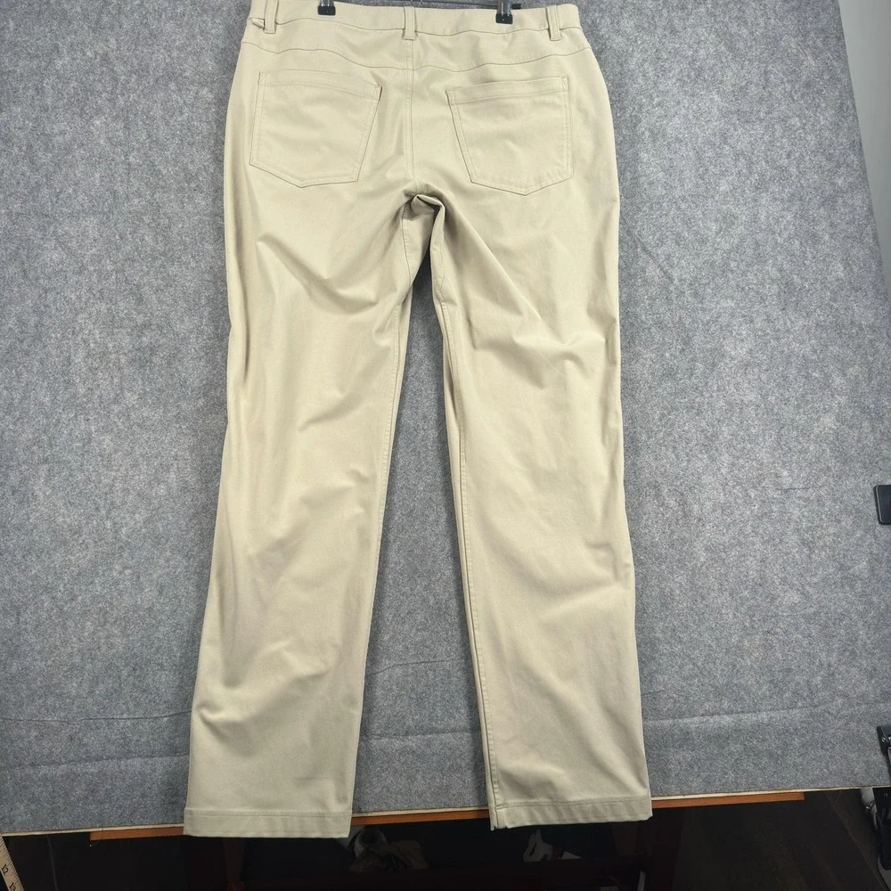Lululemon ABC 5 Pocket Pants Mens 35x31 Beige‎ Stretch Chino Golf
